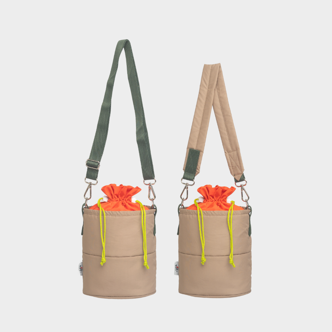 Paina Sling Bag: Khaki-Orange