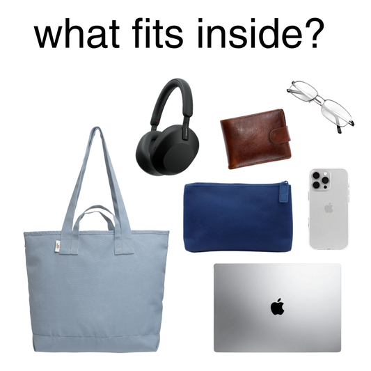 Ahona Tote Bag: Blue Grey