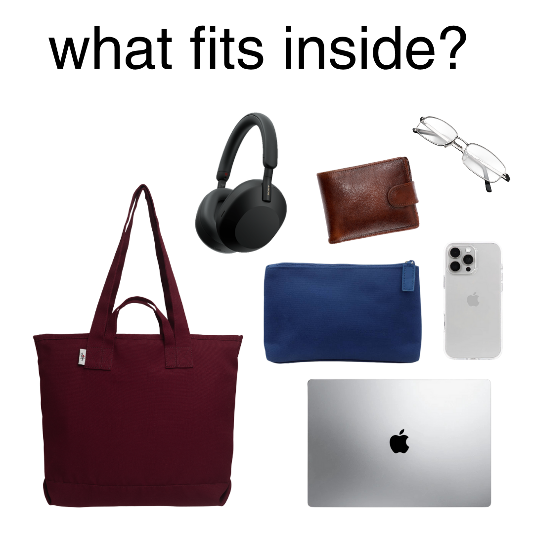 Ahona Tote Bag: Maroon