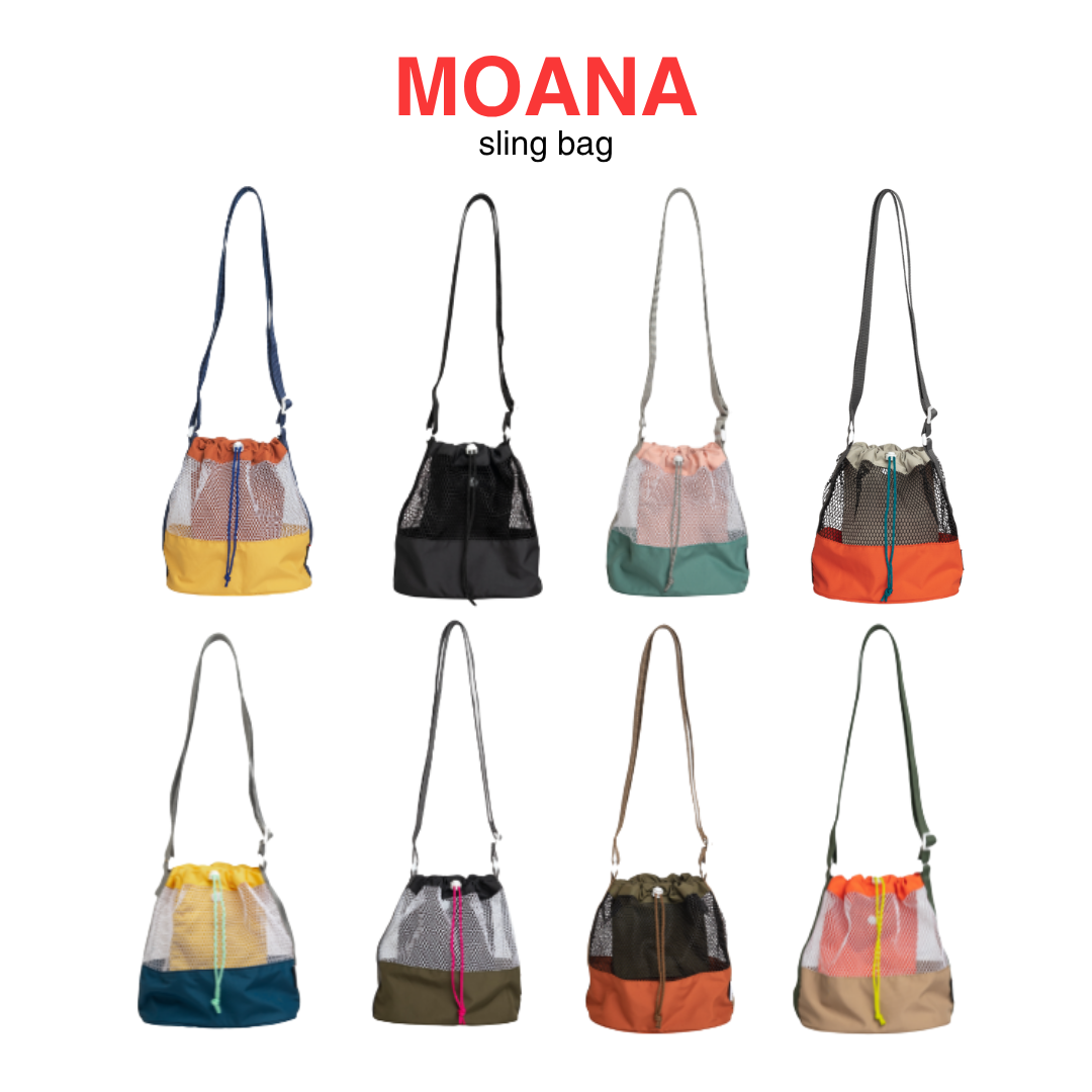 Moana Sling Bag: Darkgreenblue-Yellow